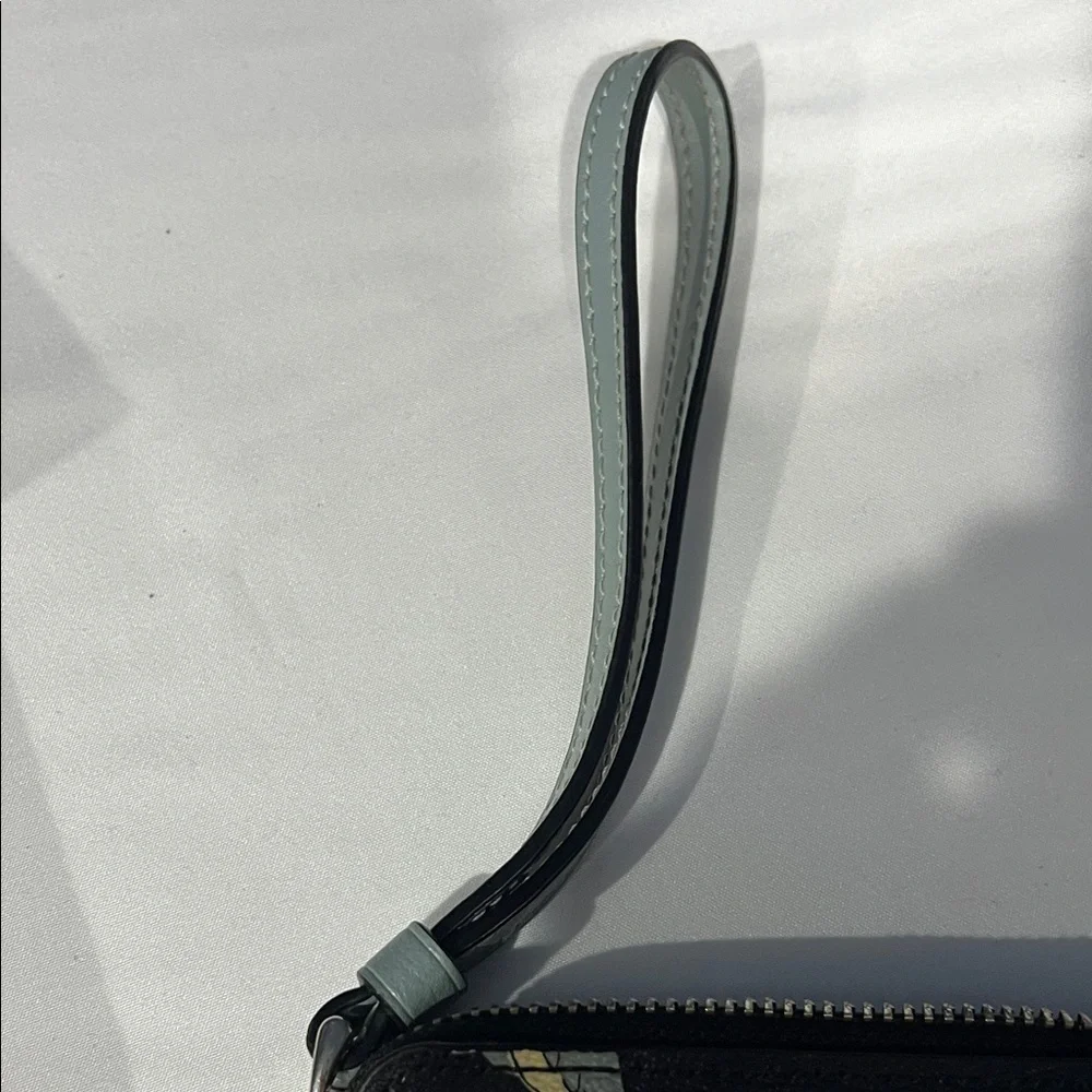 Coach Black Owl Cocktail Print Leather Wristlet - Picture 4 of 4